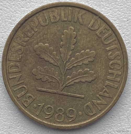 Германия 10 пфеннигов 1989 г. J