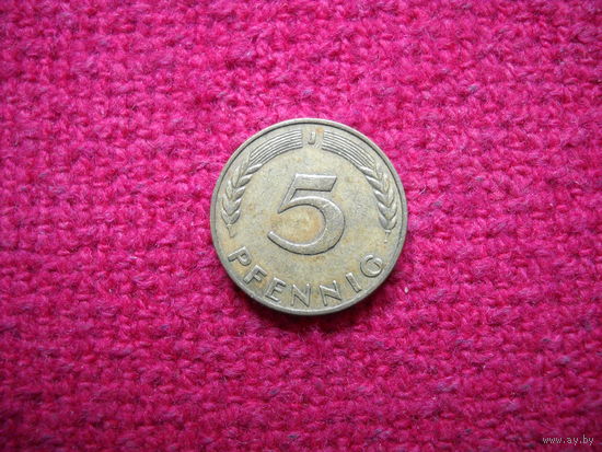 ФРГ 5 пфеннигов 1969 г. F