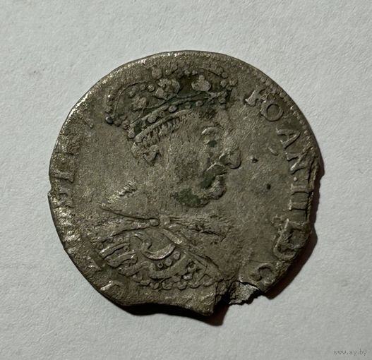 Шостак 6 грошей. 1683. Ян Собесский в доспехах. Редкий.