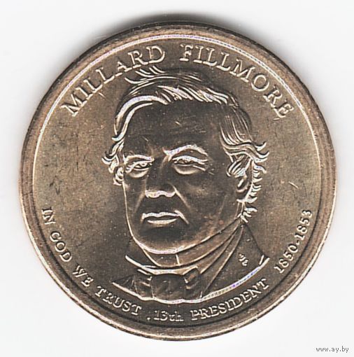 1 доллар США 2010 год 13-й Президент Миллард Филлмор двор D _состояние UNC