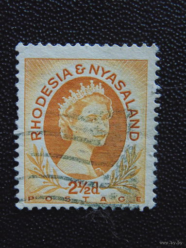 Родезия и Ньясаленд 1954 г. Королева Елизавета II.