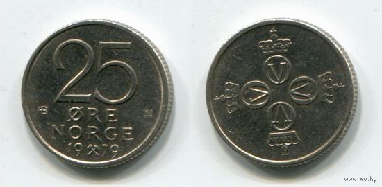 Норвегия. 25 эре (1979, XF)