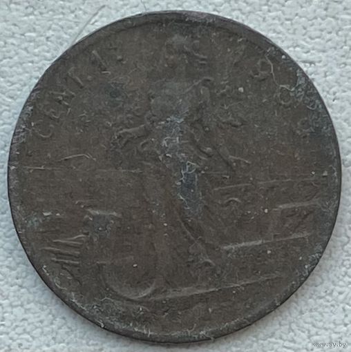 Италия 1 чентезимо 1909 г.