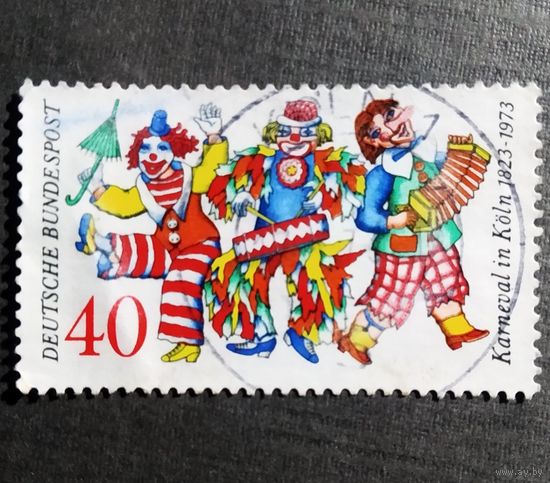 Марка Германия 1972 год 150-летие Кёльнского карнавала