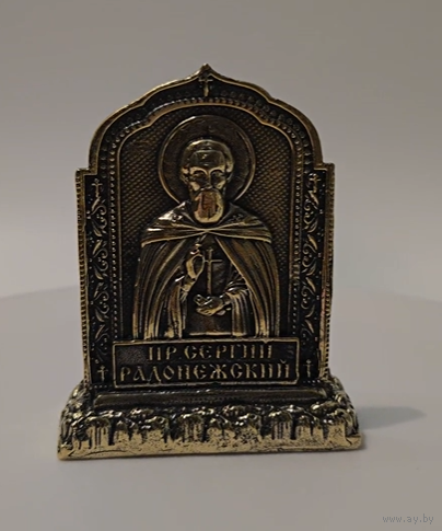 Икона Сергий Радонежский Бронза