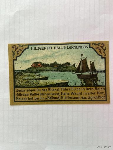 2 марки (нотгельды) Германия Лангенес -1402