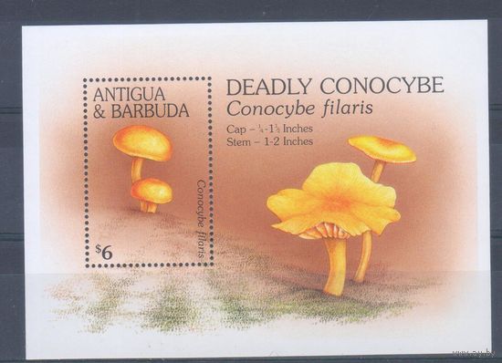 [2382] Антигуа и Барбуда 1996. Грибы. БЛОК MNH