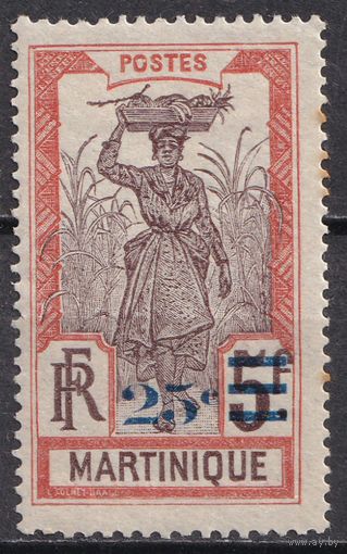 4.FrK. Франция. Колонии. Мартиника. Местные мотивы. Надпечатка нового номинала. 1924 г. Mi.#108.