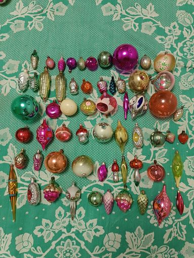 Елочные игрушки стеклянные СССР  с рубля