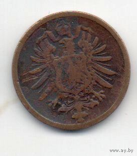 ГЕРМАНСКАЯ ИМПЕРИЯ 2 ПФЕННИГА 1876 G. НЕЧАСТАЯ