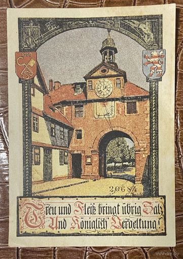 Нотгельд , 50 пфеннигов, Бад-Зоден-ан-дер-Верра 1921 год. Веймарская республика