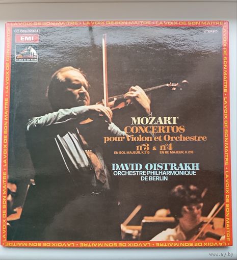 Mozart concertos pour Violon et orchestre n3&n4 David Oistrakh LP