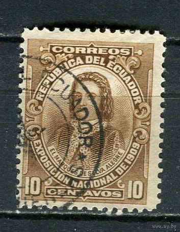 Эквадор - 1909 - Маркиз Хуан Пио де Монтуфар 10С - [Mi.178] - 1 марка. Гашеная.  (Лот 30JC)-TG3P59