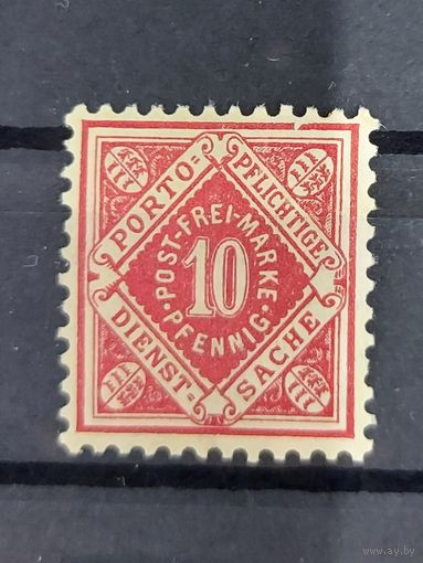Германия Баден Вюртемберг 1875 Mi.102