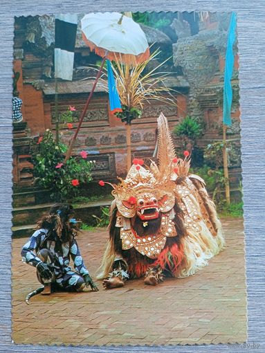Этнография. Индонезия. Танец Баронг и обезьяна