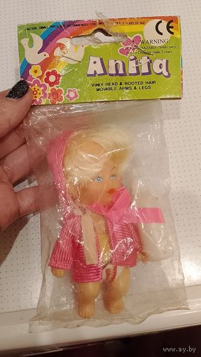 Кукла, пупс Анита, кукла 90-х в упаковке, ретро кукла пупсик в упаковке