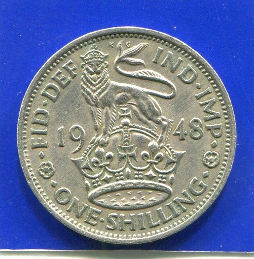 Великобритания 1 шиллинг 1948 , Английский