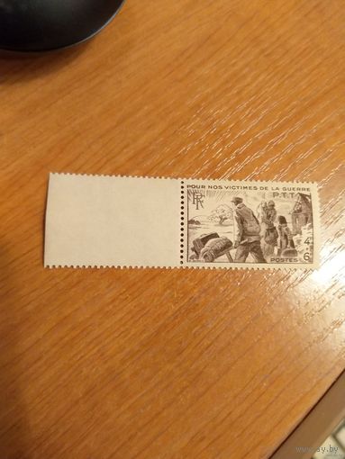 1945 Франция война беженцы чистая клей MNH** выпускалась одиночкой (2-4)