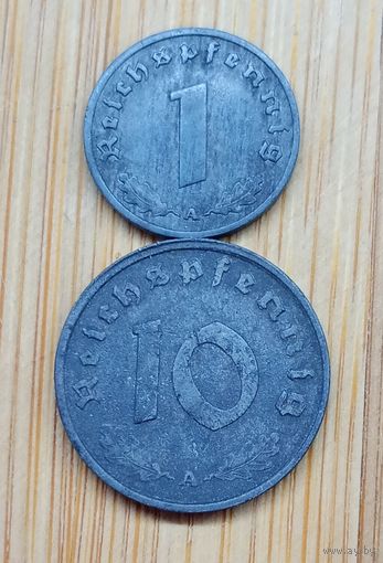 10+1 рейхспфенниг 1945 год. Нечастые.. Берлин