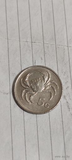 Мальта 5 цент 1986