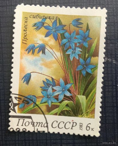 Марка СССР 1983 Пролеска