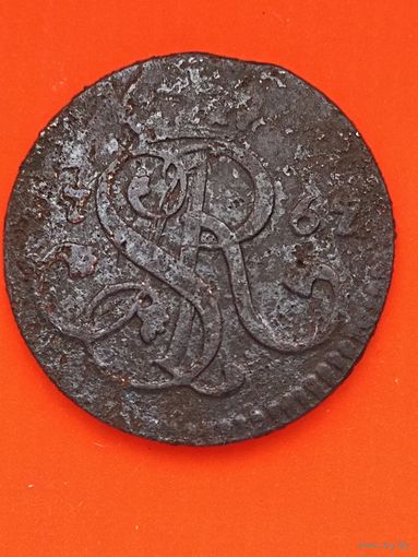 1 грош 1767 г. Польша (3). Станислав Август Понятовский, без мц.