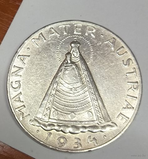 5 шиллингов 1934 Мадонна Австрия