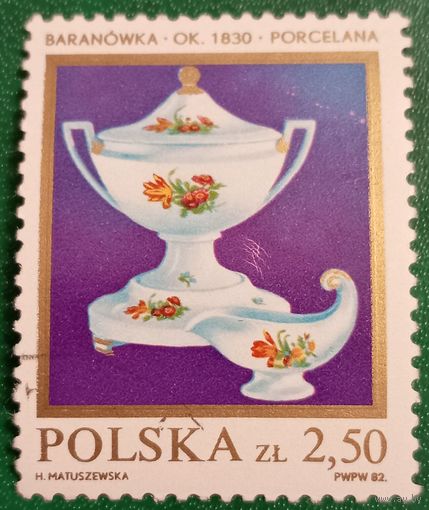 Польша 1982. Фарфоровая супница и соусник изготовлен ные на мануфактуры в Барановке