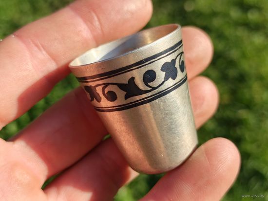 Рюмка стопка. Серебро 875. Золочение. С 1 рубля!