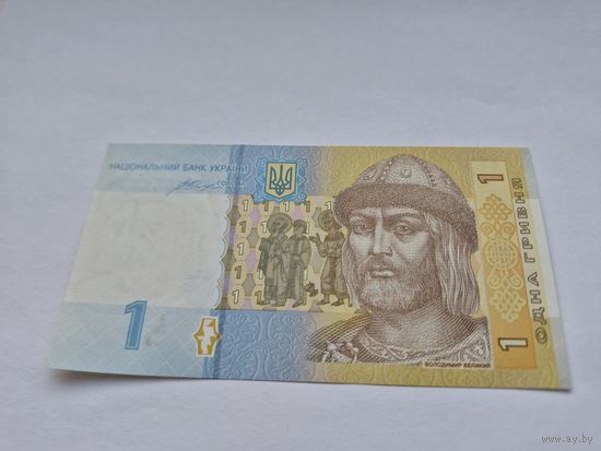 1 гривна (2014 года выпуска) серия УР 5042251.