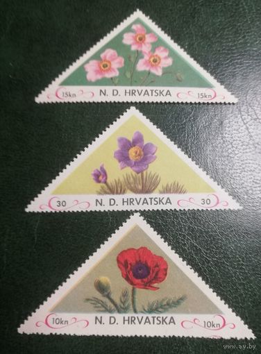Хорватия 1950-е годы.Флора. Частный эмигрантский выпуск. Цветы