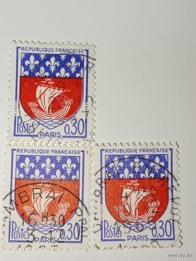 Франция год 1965 год Стандарт герб Парижа