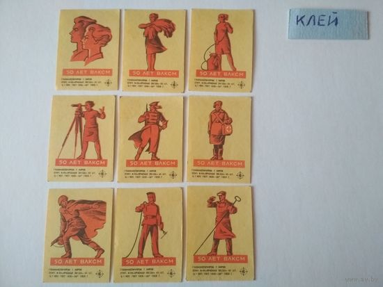 Спичечные этикетки ф.Красная звезда. 50 лет ВЛКСМ