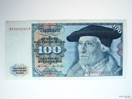 100 марок ФРГ 1970 год Германия