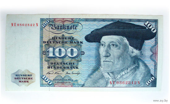 100 марок ФРГ 1970 год Германия Редкий ГОД