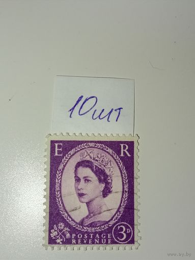 Великобритания 1958 Профиль королевы Елизаветы II.