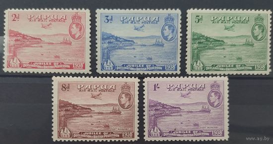 Британские колонии. Папуа 1938 г. SG158-162 полная серия MLH