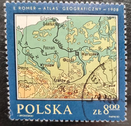 Польша 1982. Географически атлас 1908 года