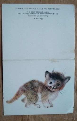 Манилова Л. Котенок. 1989 г. Двойная мини.