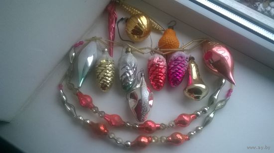 Набор Ёлочные ретро игрушки 8