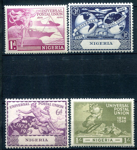 Британские колонии - Нигерия - 1949г. - 75 лет Всемирному почтовому союзу - 4 марки - полная серия, MNH [Mi 66-69]. #2-Bc-44-A-2