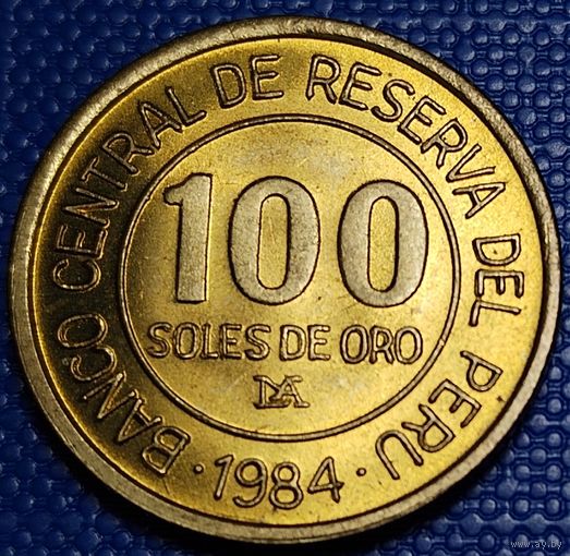 Перу 100 солей 1984 г. 150 лет со дня рождения адмирала Грау.
