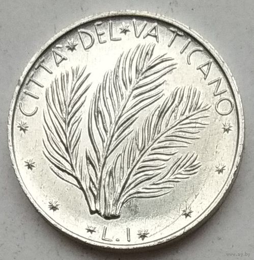 Ватикан 1 лира 1974 г. В холдере