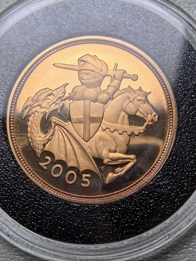 Соверен 2005, золото 0.917, Proof, тираж 12500