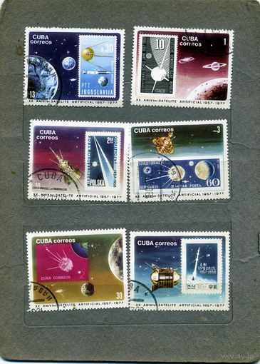 КУБА, 1977,  КОСМОС , серия 6м, гашен