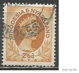 Родезия и Ньясаленд. Королева Елизавета II. 1954г. Mi#4.