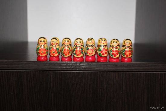 Деревянные матрешки, из СССР, 8 шт.