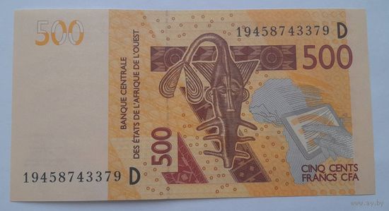Мали 500 франков 2012 года UNC