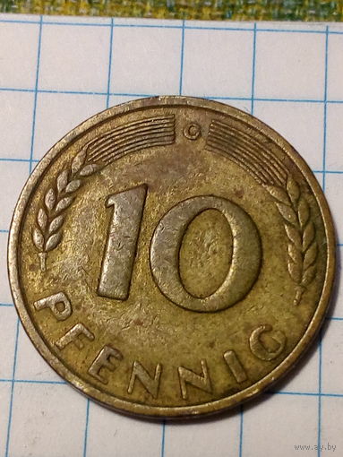10 пфеннигов ФРГ 1949 G год