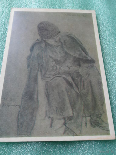 Открытка Репин И.Е. (1844-1930). Андрий Кот. 1881. Рязанский областной художественный музей